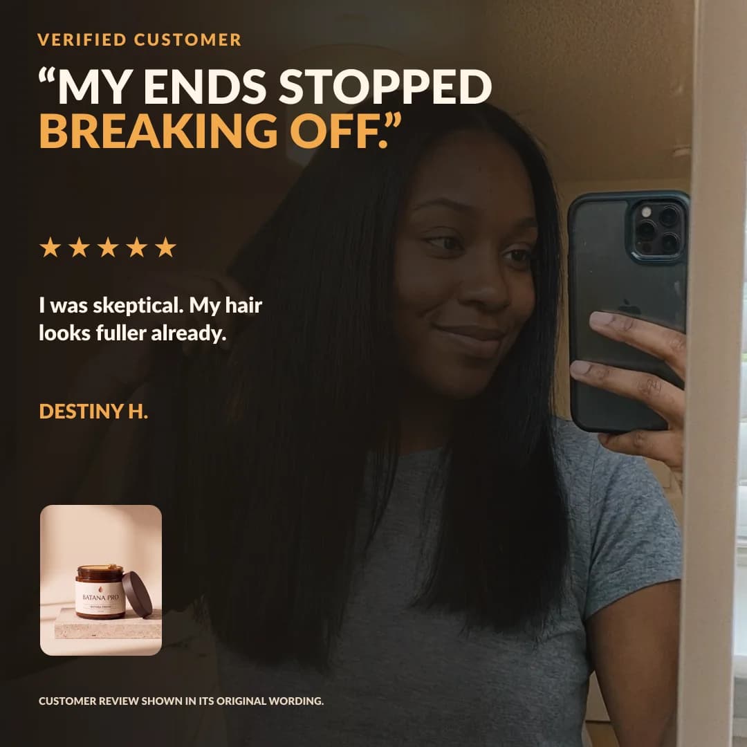 Destiny’s five-star Batana Pro customer review