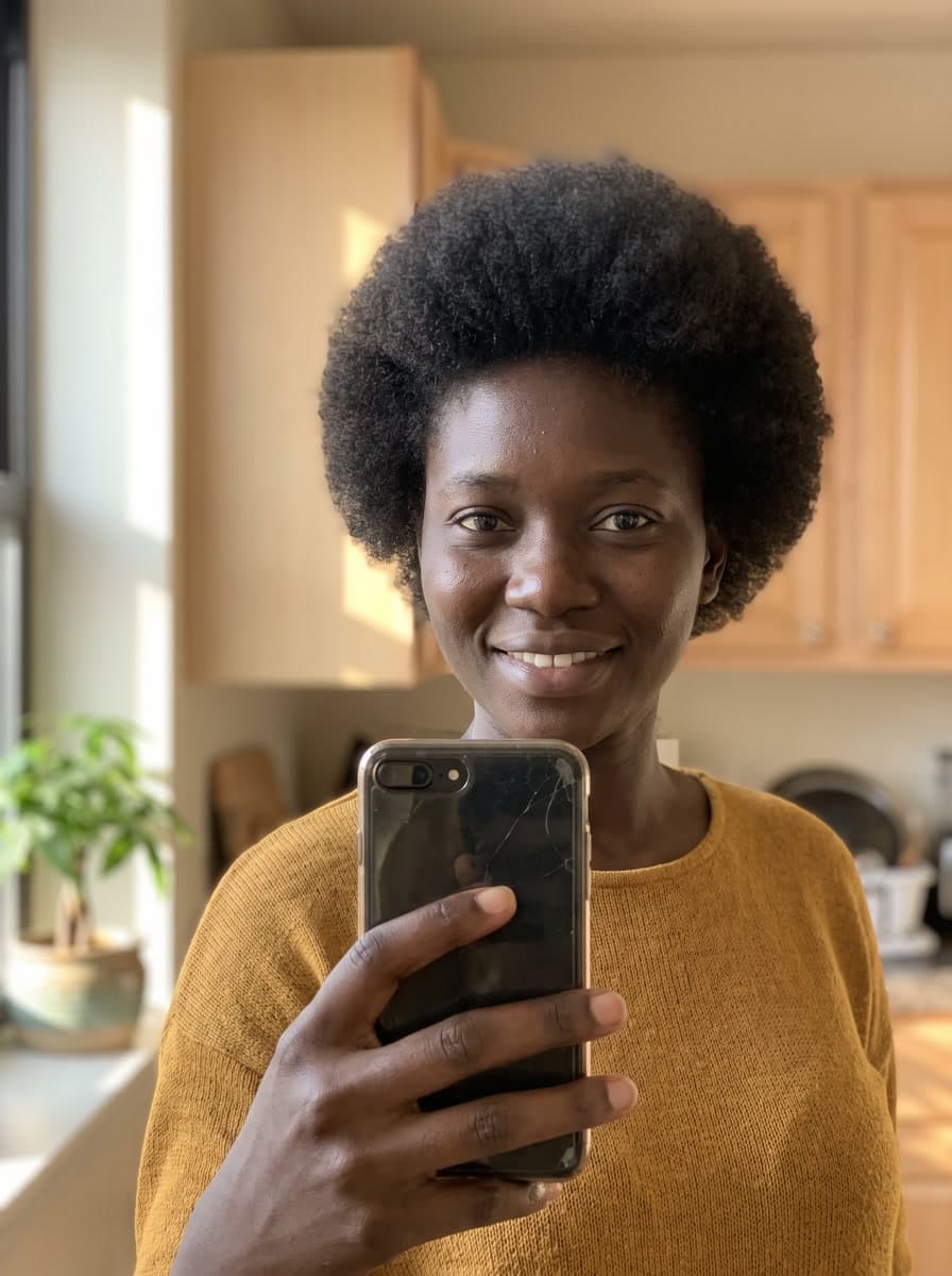 Patchy afro turns full — After